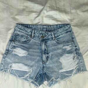 American Eagle Outfitters Blue Crossover Jean Shorts